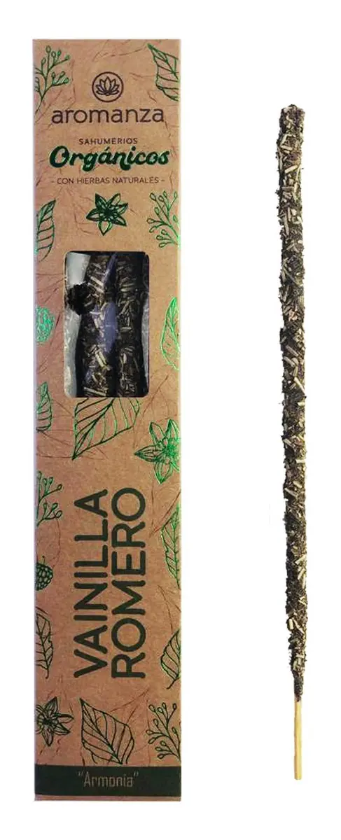 SAHUMERIOS AROMANZA ORGANICOS x 8 - ROMERO Y VAINILLA
