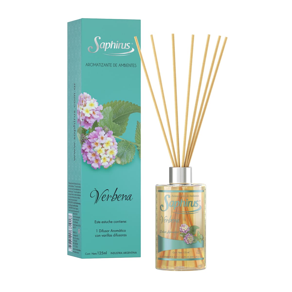 DIFUSOR AROMÁTICOS SAPHIRUS 125ml - VERBENA