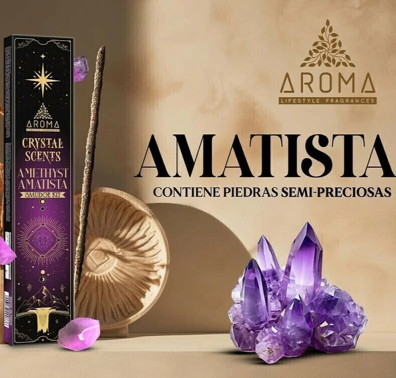 SAHUMERIOS AROMANZA CRYSTAL SCENTS X8 - AMATISTA
