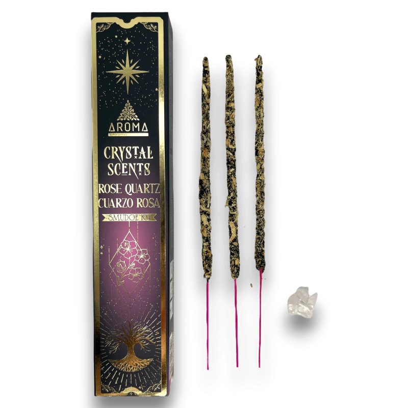 SAHUMERIOS AROMANZA CRYSTAL SCENTS X8 - CUARZO ROSA