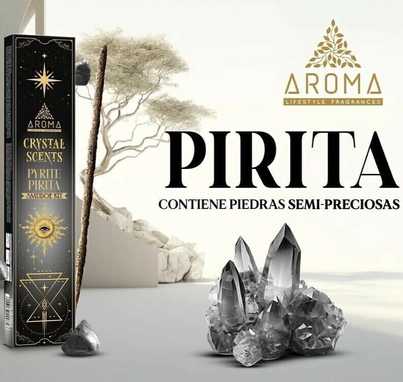 SAHUMERIOS AROMANZA CRYSTAL SCENTS X8 - PIRITA