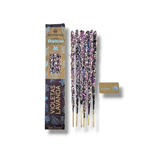 SAHUMERIOS AROMANZA ORGANICOS x 8 - LAVANDA Y VIOLETA