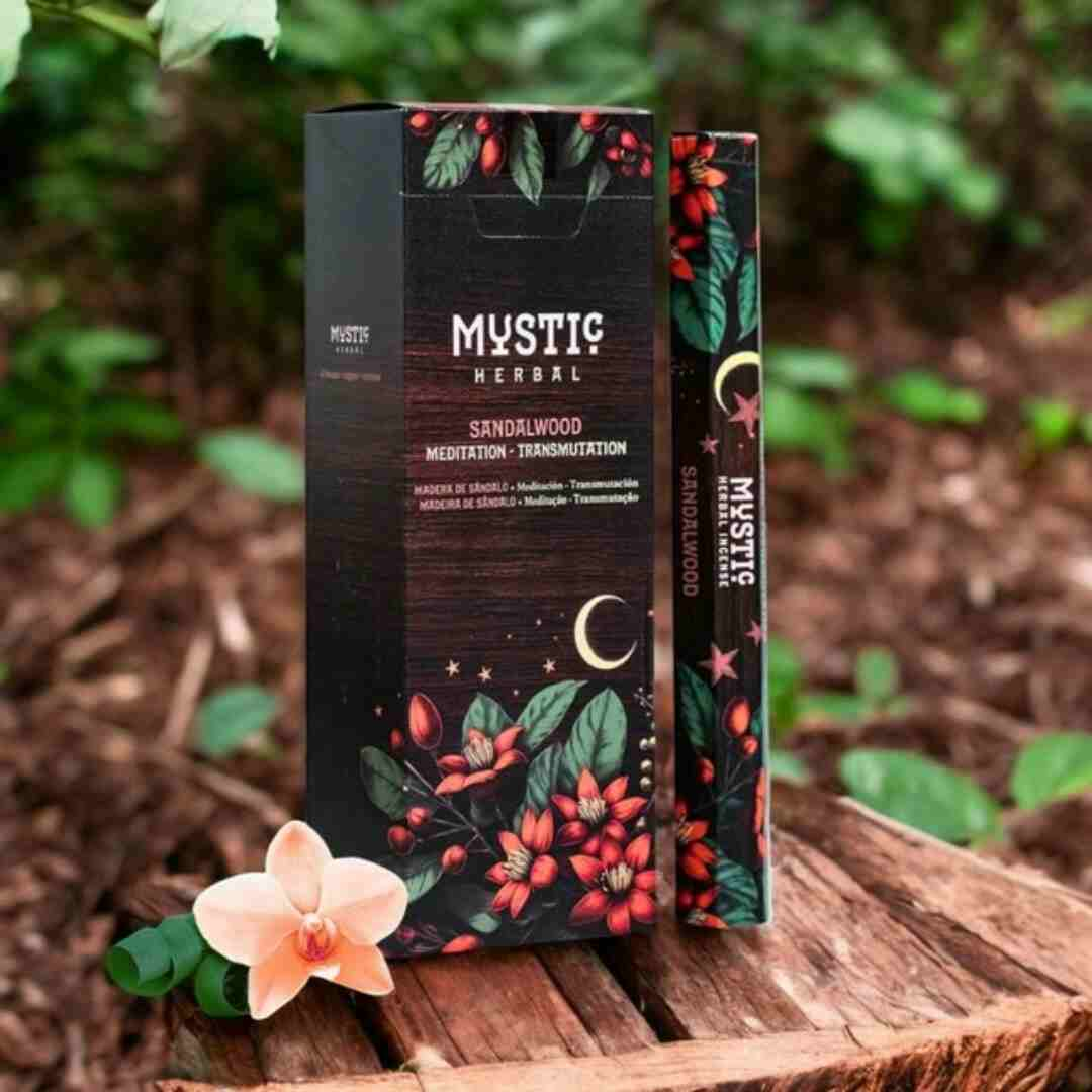 SAHUMERIOS MYSTIC HERBAL HEXAGONAL x 20 SALE -- MADERA Y SANDALO