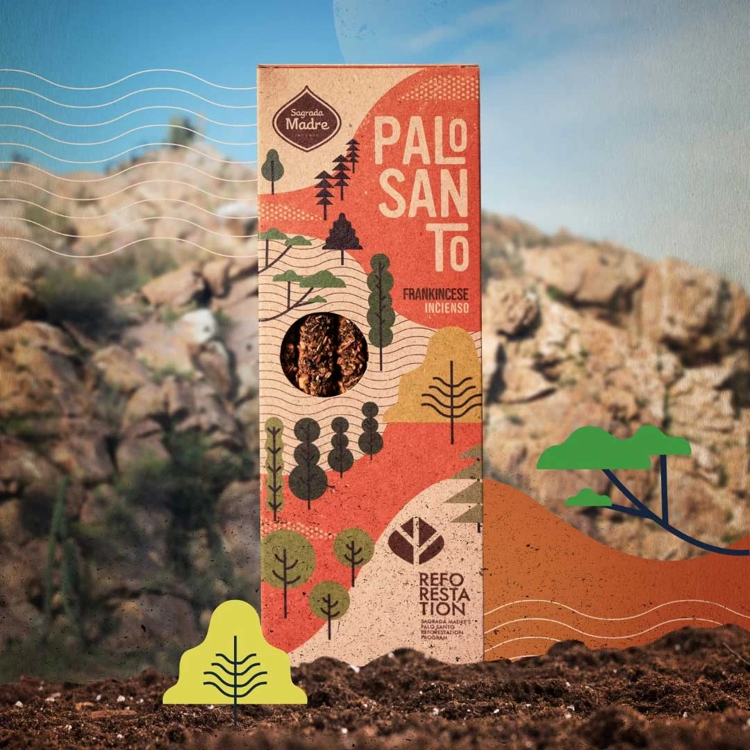 SAHUMERIOS SAGRADA MADRE CORTO PALO SANTO X 4 -INCIENSO