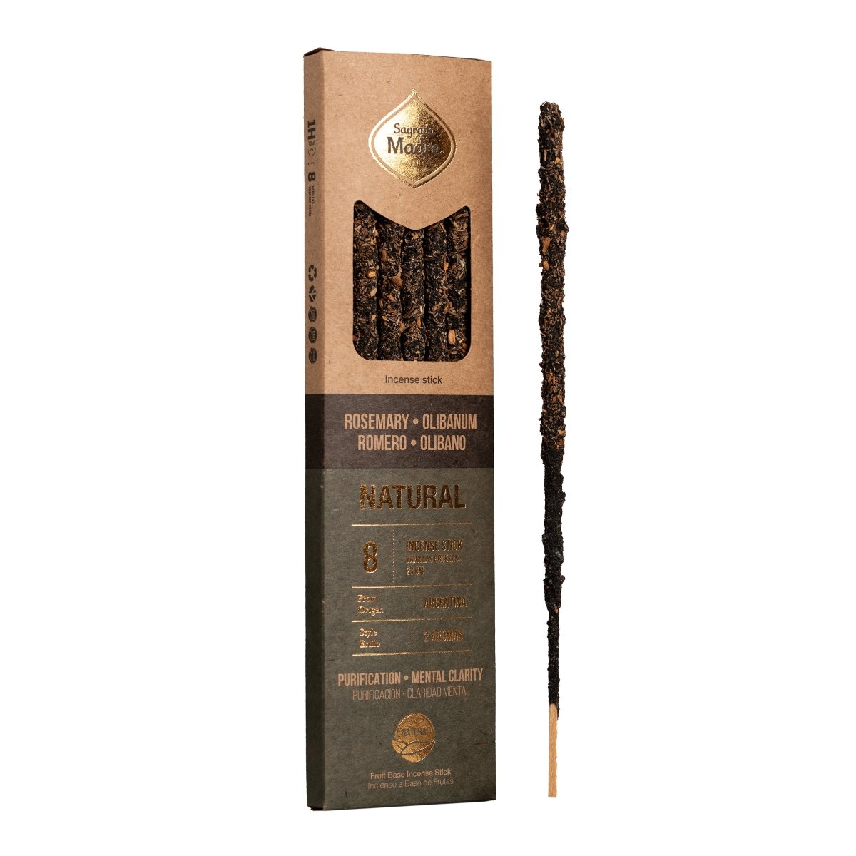 SAHUMERIOS SAGRADA MADRE DOS AROMAS NATURAL X8 SALE - ROMERO Y OLIBANO