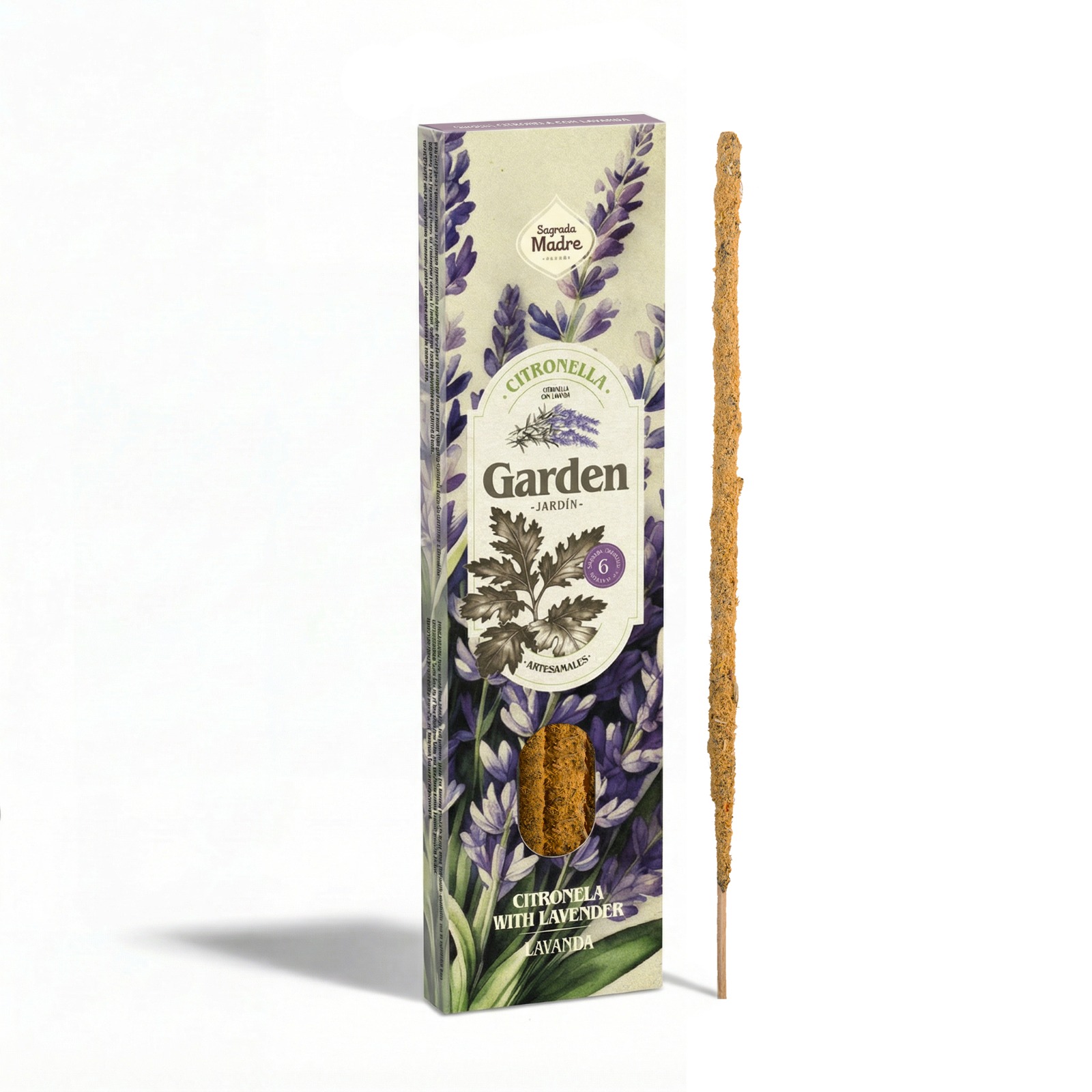 SAHUMERIOS SAGRADA MADRE GARDEN X6 - CITRONELA Y LAVANDA