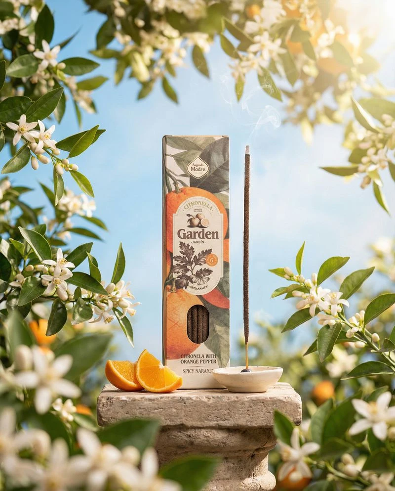 SAHUMERIOS SAGRADA MADRE GARDEN X6 - CITRONELA Y MANGO