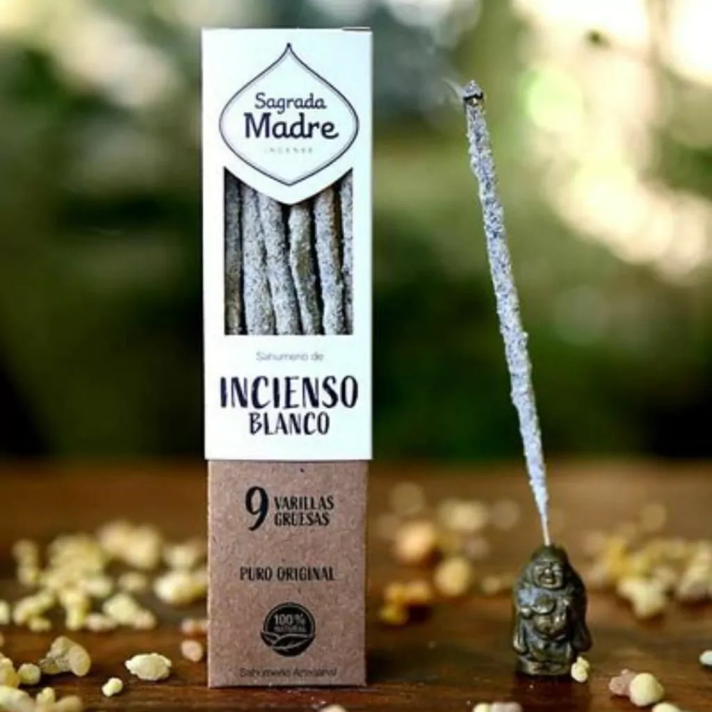 SAHUMERIOS SAGRADA MADRE HIERBAS x 9 - INCIENSO BLANCO
