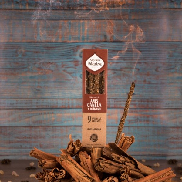 SAHUMERIOS SAGRADA MADRE HIERBAS x 9 SALE - ANIS CANELA Y OLIBANO