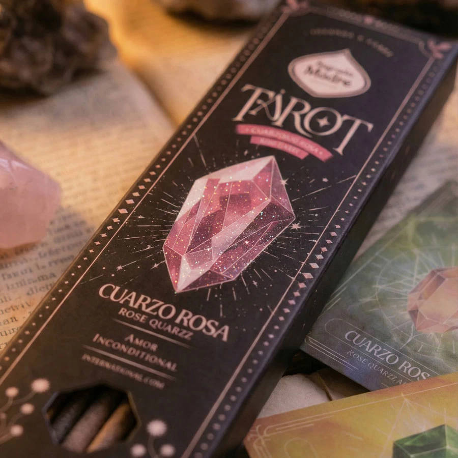 SAHUMERIOS SAGRADA MADRE TAROT GEMAS PRECIOSAS X6 - CUARZO ROSA