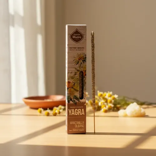 SAHUMERIOS SAGRADA MADRE YAGRA  X6 SALE - MANZANILLA Y OLIBANO